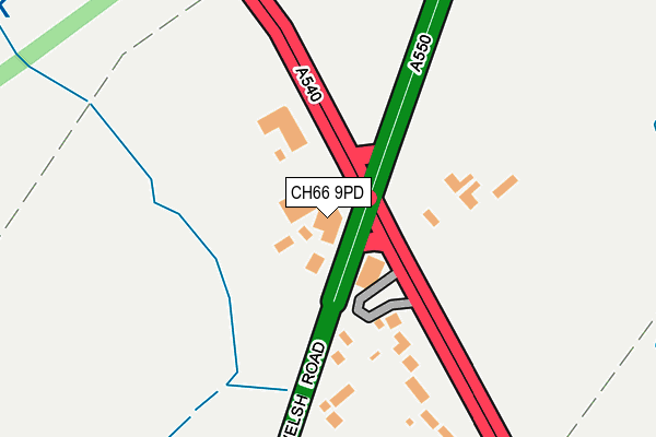 CH66 9PD map - OS OpenMap – Local (Ordnance Survey)