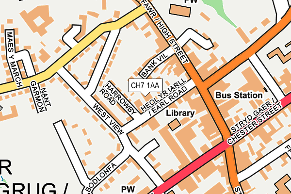 CH7 1AA map - OS OpenMap – Local (Ordnance Survey)