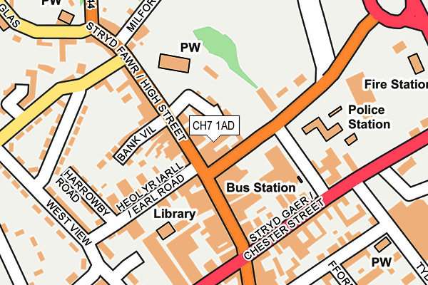 CH7 1AD map - OS OpenMap – Local (Ordnance Survey)