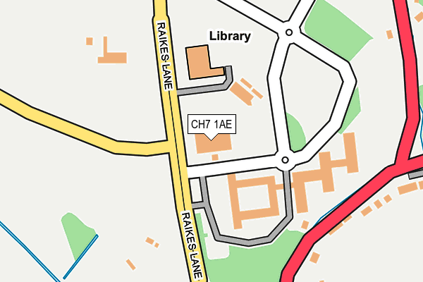 CH7 1AE map - OS OpenMap – Local (Ordnance Survey)