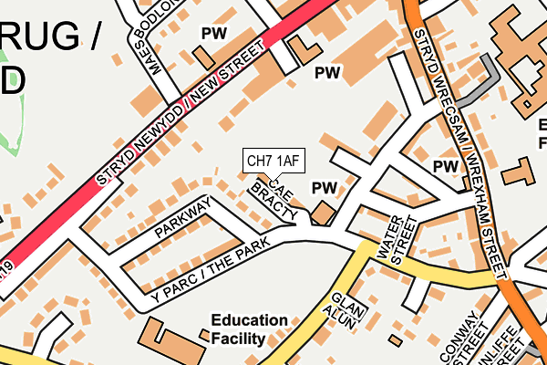 CH7 1AF map - OS OpenMap – Local (Ordnance Survey)