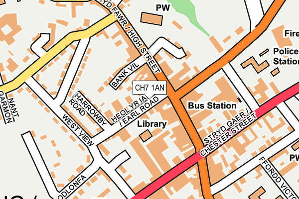 CH7 1AN map - OS OpenMap – Local (Ordnance Survey)