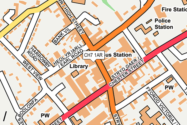 CH7 1AR map - OS OpenMap – Local (Ordnance Survey)