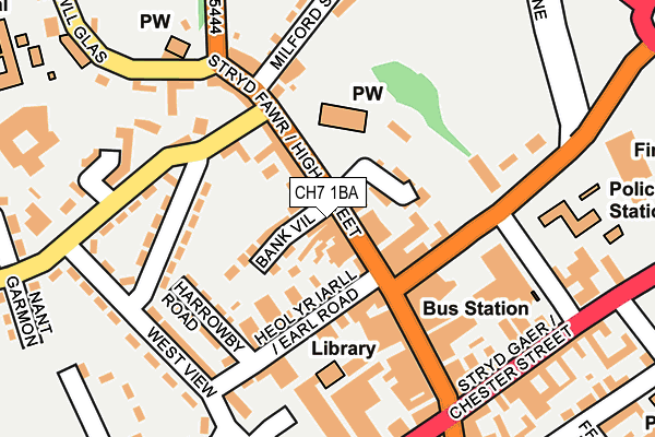 CH7 1BA map - OS OpenMap – Local (Ordnance Survey)