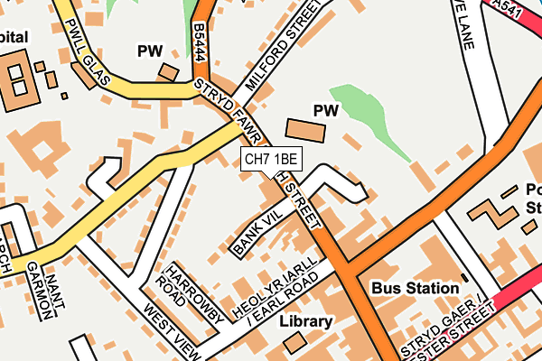 CH7 1BE map - OS OpenMap – Local (Ordnance Survey)