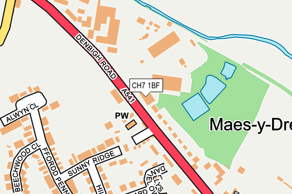 CH7 1BF map - OS OpenMap – Local (Ordnance Survey)