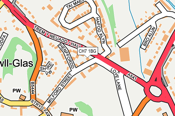 CH7 1BG map - OS OpenMap – Local (Ordnance Survey)