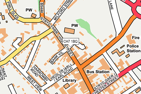 Map of KARISMA BARBERS (MOLD) LTD at local scale