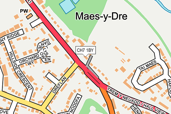 CH7 1BY map - OS OpenMap – Local (Ordnance Survey)