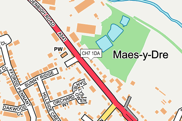 CH7 1DA map - OS OpenMap – Local (Ordnance Survey)