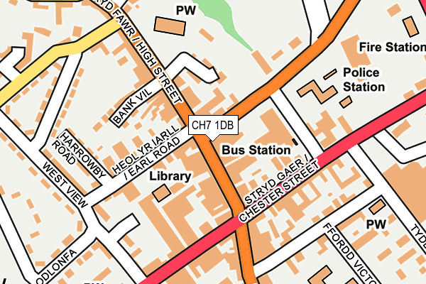 CH7 1DB map - OS OpenMap – Local (Ordnance Survey)