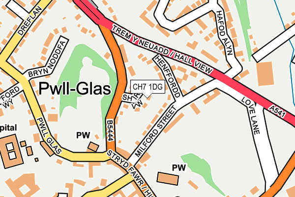 CH7 1DG map - OS OpenMap – Local (Ordnance Survey)