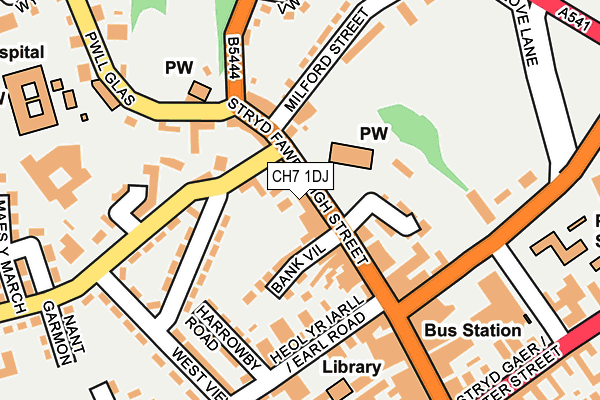 CH7 1DJ map - OS OpenMap – Local (Ordnance Survey)