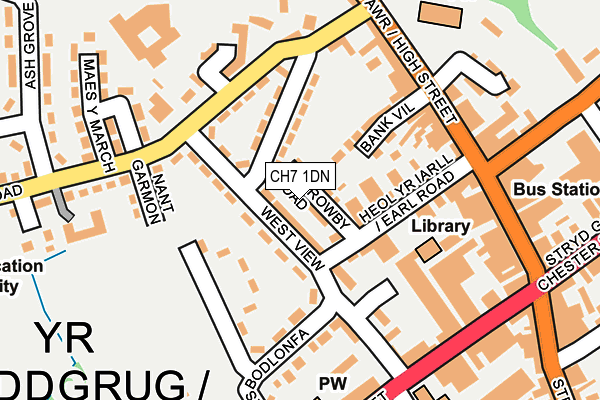 CH7 1DN map - OS OpenMap – Local (Ordnance Survey)