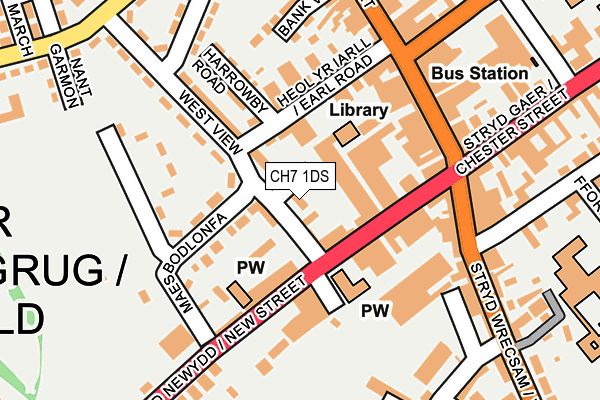 CH7 1DS map - OS OpenMap – Local (Ordnance Survey)