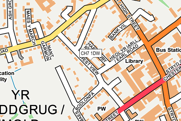 CH7 1DW map - OS OpenMap – Local (Ordnance Survey)