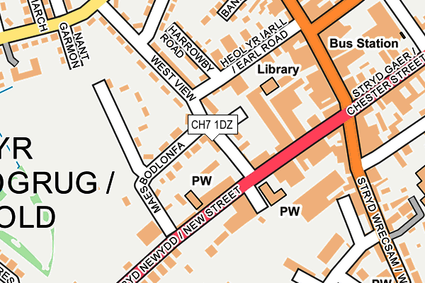 CH7 1DZ map - OS OpenMap – Local (Ordnance Survey)