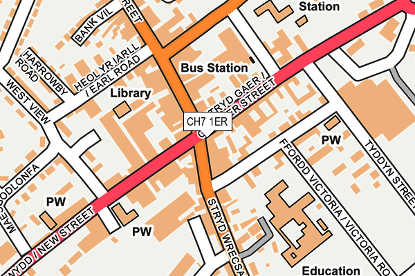 CH7 1ER map - OS OpenMap – Local (Ordnance Survey)