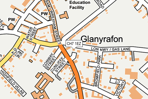 CH7 1EZ map - OS OpenMap – Local (Ordnance Survey)