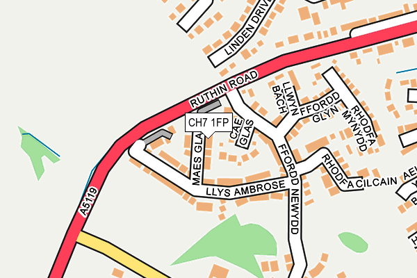 CH7 1FP map - OS OpenMap – Local (Ordnance Survey)