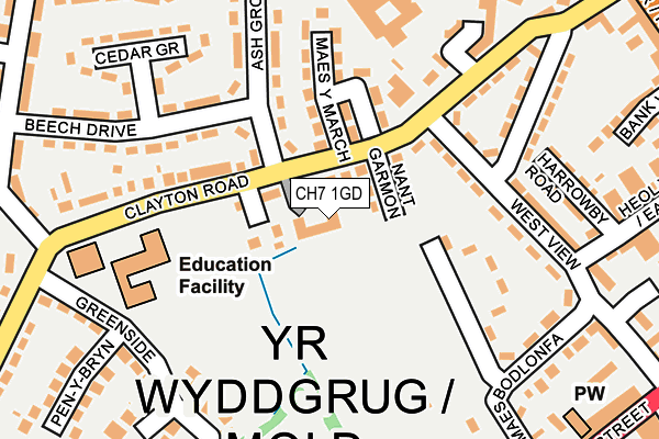 CH7 1GD map - OS OpenMap – Local (Ordnance Survey)