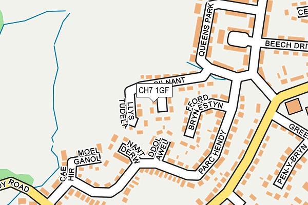 CH7 1GF map - OS OpenMap – Local (Ordnance Survey)