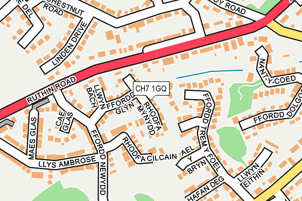 CH7 1GQ map - OS OpenMap – Local (Ordnance Survey)