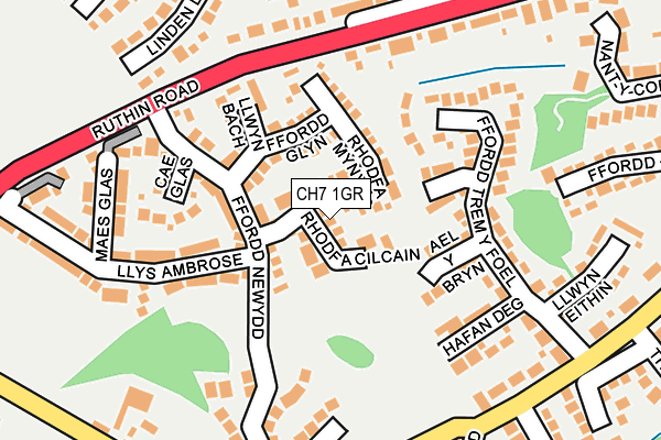 CH7 1GR map - OS OpenMap – Local (Ordnance Survey)