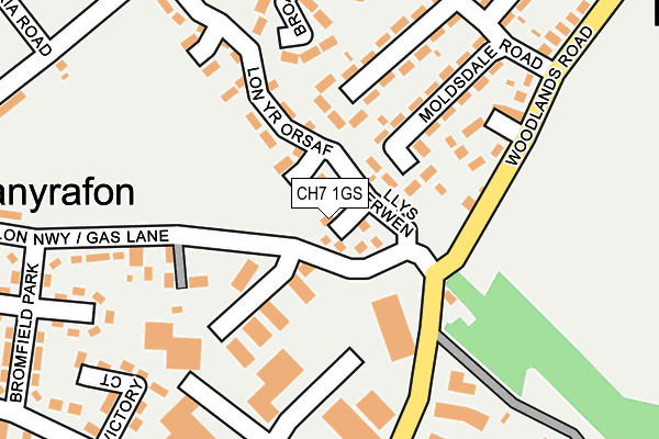 CH7 1GS map - OS OpenMap – Local (Ordnance Survey)