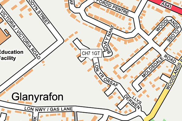 CH7 1GT map - OS OpenMap – Local (Ordnance Survey)