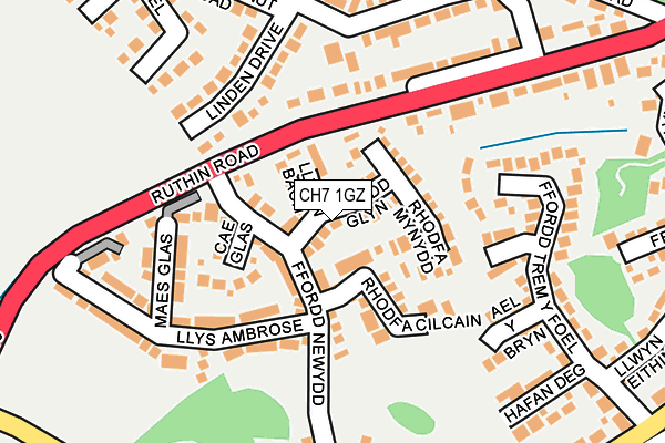 CH7 1GZ map - OS OpenMap – Local (Ordnance Survey)
