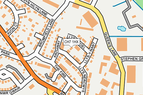 CH7 1HX map - OS OpenMap – Local (Ordnance Survey)