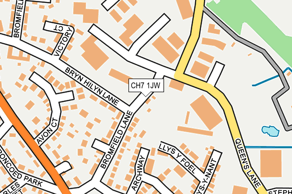 CH7 1JW map - OS OpenMap – Local (Ordnance Survey)