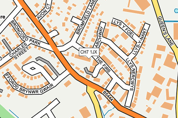 CH7 1JX map - OS OpenMap – Local (Ordnance Survey)
