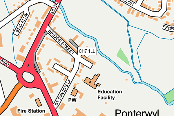 CH7 1LL map - OS OpenMap – Local (Ordnance Survey)