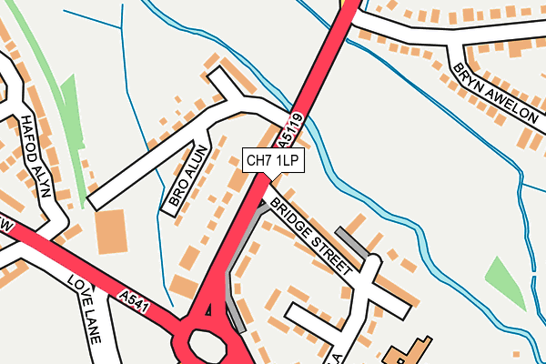 CH7 1LP map - OS OpenMap – Local (Ordnance Survey)