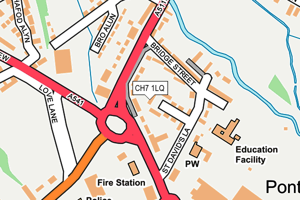 CH7 1LQ map - OS OpenMap – Local (Ordnance Survey)