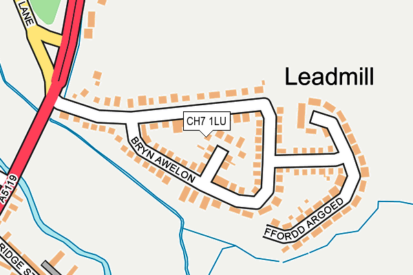 CH7 1LU map - OS OpenMap – Local (Ordnance Survey)