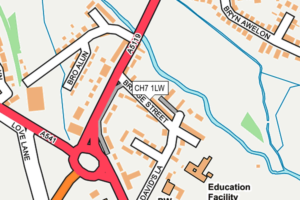 CH7 1LW map - OS OpenMap – Local (Ordnance Survey)