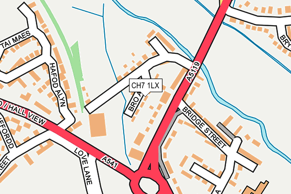 CH7 1LX map - OS OpenMap – Local (Ordnance Survey)