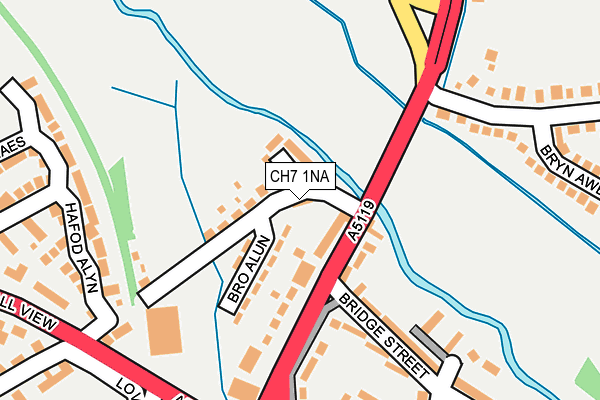 CH7 1NA map - OS OpenMap – Local (Ordnance Survey)