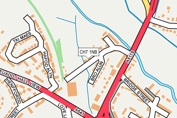 CH7 1NB map - OS OpenMap – Local (Ordnance Survey)