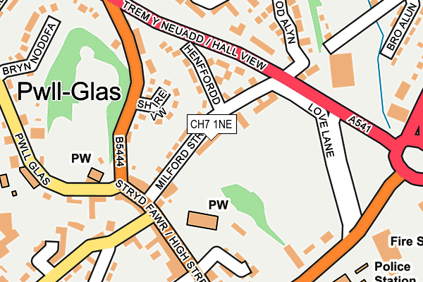 CH7 1NE map - OS OpenMap – Local (Ordnance Survey)