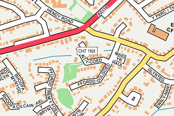 CH7 1NX map - OS OpenMap – Local (Ordnance Survey)