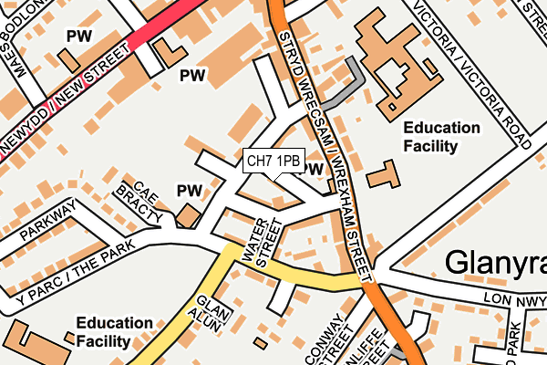 CH7 1PB map - OS OpenMap – Local (Ordnance Survey)
