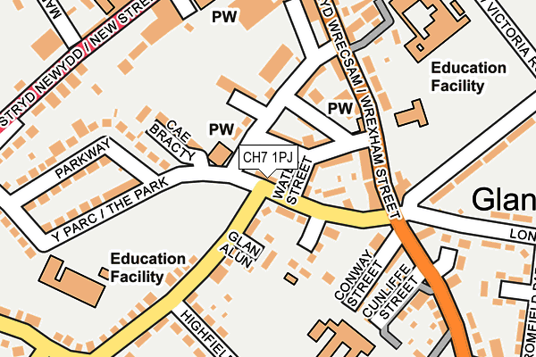 CH7 1PJ map - OS OpenMap – Local (Ordnance Survey)