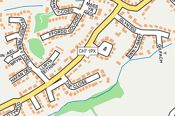 CH7 1PX map - OS OpenMap – Local (Ordnance Survey)