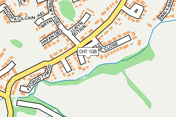 CH7 1QB map - OS OpenMap – Local (Ordnance Survey)