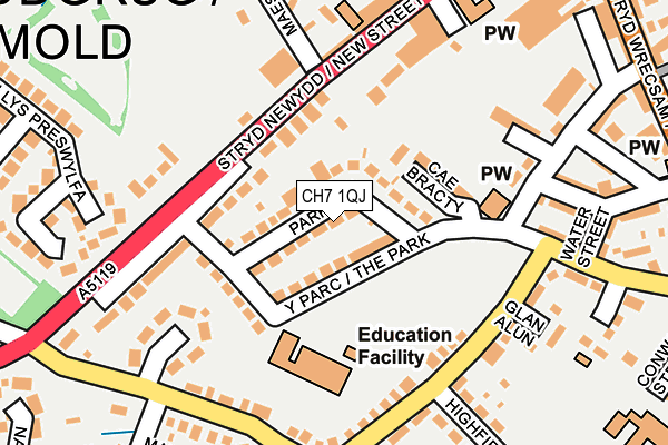 CH7 1QJ map - OS OpenMap – Local (Ordnance Survey)