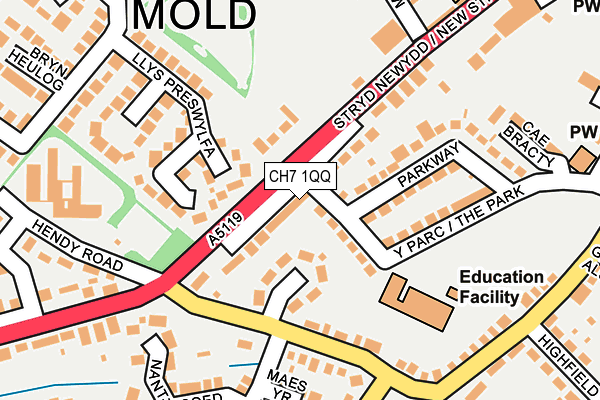 CH7 1QQ map - OS OpenMap – Local (Ordnance Survey)
